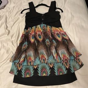 Vintage Peacock Minidress
